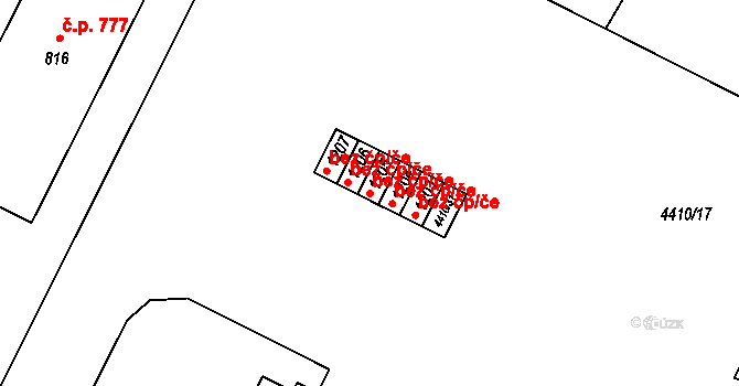 Hrušovany nad Jevišovkou 47864621 na parcele st. 1205 v KÚ Hrušovany nad Jevišovkou, Katastrální mapa