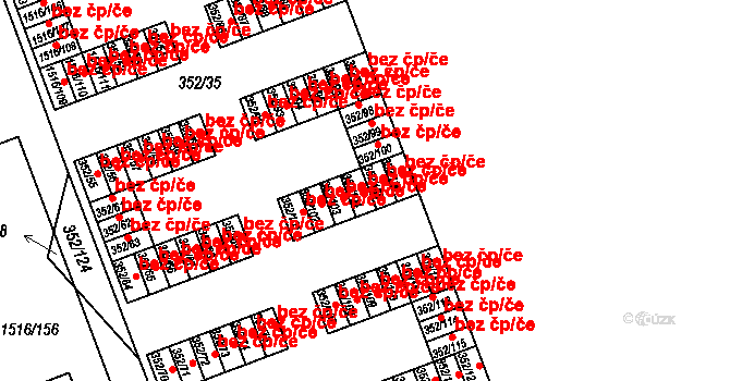 Březnice 48845621 na parcele st. 352/104 v KÚ Březnice, Katastrální mapa