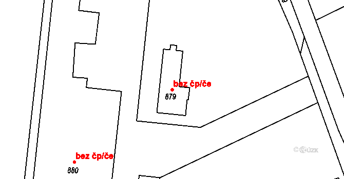 Velký Osek 48952621 na parcele st. 879 v KÚ Velký Osek, Katastrální mapa