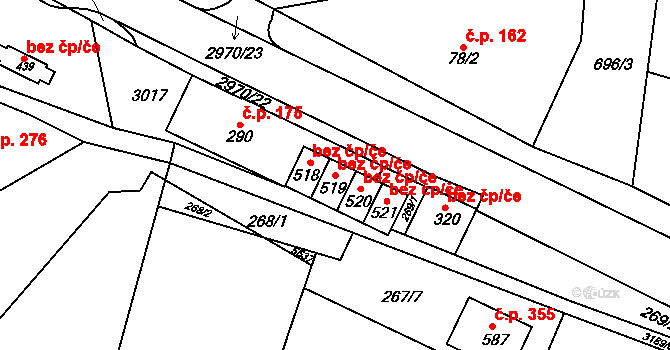 Chotěvice 49001621 na parcele st. 519 v KÚ Chotěvice, Katastrální mapa