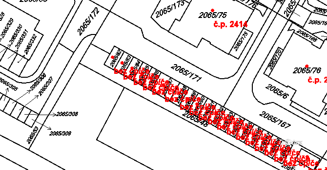 Boskovice 49597621 na parcele st. 2065/87 v KÚ Boskovice, Katastrální mapa