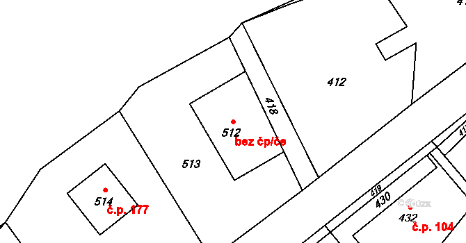 Zátor 50206621 na parcele st. 512 v KÚ Loučky u Zátoru, Katastrální mapa