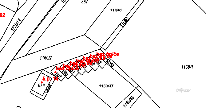 Jevišovice 50296621 na parcele st. 692 v KÚ Jevišovice, Katastrální mapa