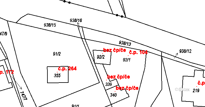 Drahlín 100631622 na parcele st. 92/2 v KÚ Drahlín, Katastrální mapa