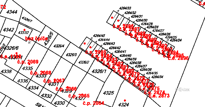 Jihlava 2882 na parcele st. 4264/42 v KÚ Jihlava, Katastrální mapa