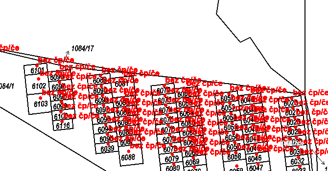 Písek 39998622 na parcele st. 6072 v KÚ Písek, Katastrální mapa
