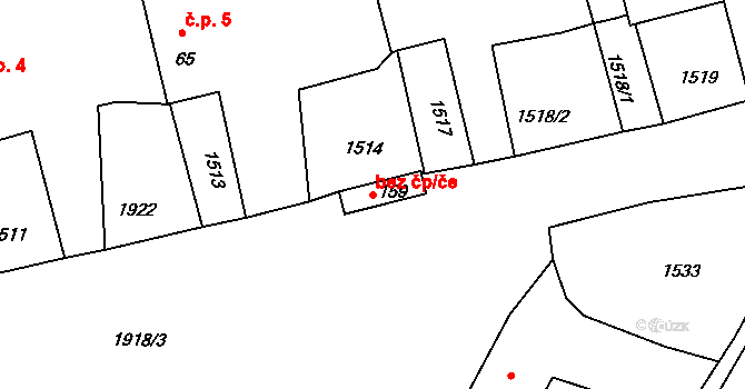 Kopidlo 40257622 na parcele st. 159 v KÚ Kopidlo, Katastrální mapa