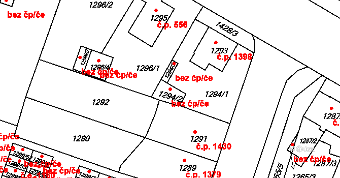 Česká Lípa 42242622 na parcele st. 1294/2 v KÚ Česká Lípa, Katastrální mapa