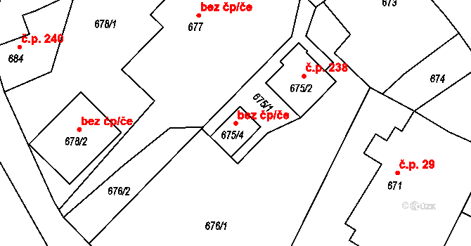 Studénka 43880622 na parcele st. 675/4 v KÚ Studénka nad Odrou, Katastrální mapa