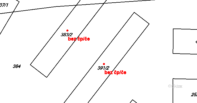 Březová 47693622 na parcele st. 391/1 v KÚ Březová u Uherského Brodu, Katastrální mapa