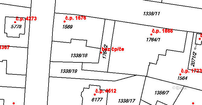 Jablonec nad Nisou 48891622 na parcele st. 1764/2 v KÚ Jablonec nad Nisou, Katastrální mapa