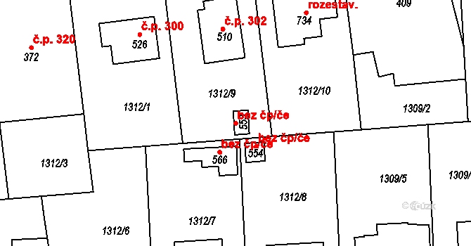 Kašperské Hory 49996622 na parcele st. 553 v KÚ Kašperské Hory, Katastrální mapa