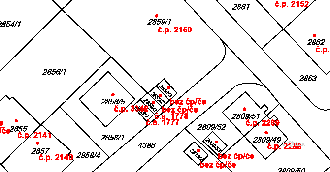 Teplice 39144623 na parcele st. 2859/3 v KÚ Teplice, Katastrální mapa