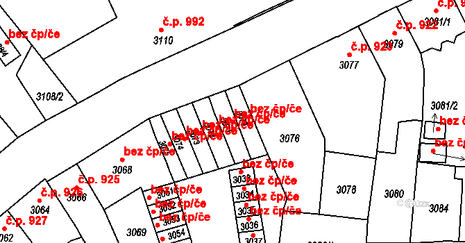 Česká Lípa 45902623 na parcele st. 3071 v KÚ Česká Lípa, Katastrální mapa