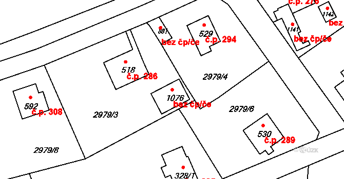 Jílové 47904623 na parcele st. 1076 v KÚ Jílové u Děčína, Katastrální mapa