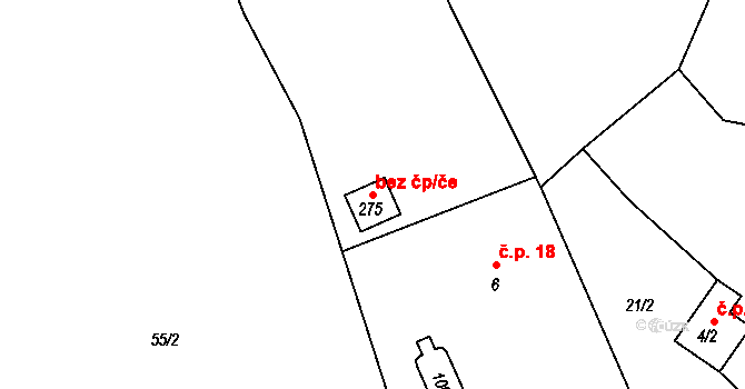 Rychnov nad Kněžnou 48135623 na parcele st. 275 v KÚ Lipovka u Rychnova nad Kněžnou, Katastrální mapa