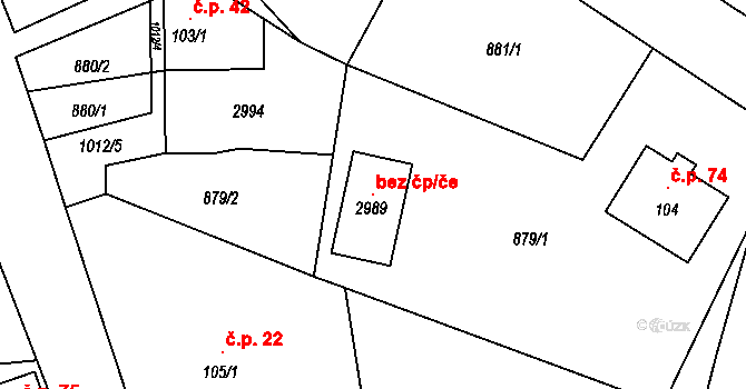 Bohdalice-Pavlovice 100451624 na parcele st. 2989 v KÚ Bohdalice, Katastrální mapa