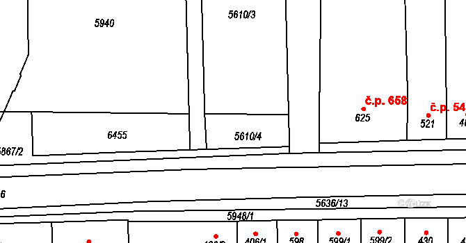 Hrušovany nad Jevišovkou 521 na parcele st. 1306 v KÚ Hrušovany nad Jevišovkou, Katastrální mapa