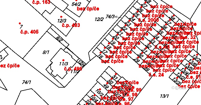 Teplice 41657624 na parcele st. 16 v KÚ Sobědruhy, Katastrální mapa