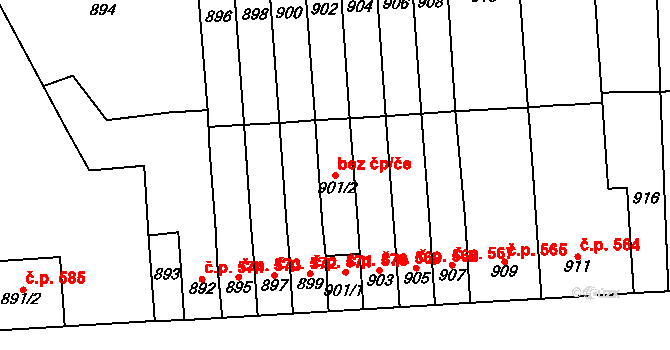 Pohořelice 43138624 na parcele st. 901/2 v KÚ Pohořelice nad Jihlavou, Katastrální mapa