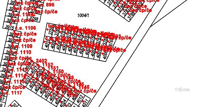 Cheb 44672624 na parcele st. 4000 v KÚ Cheb, Katastrální mapa