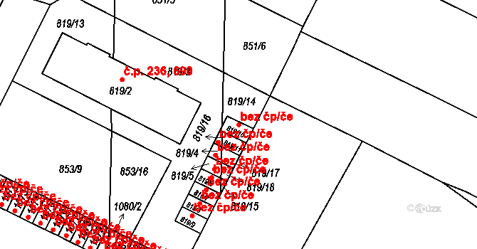 Blatná 47038624 na parcele st. 819/10 v KÚ Blatná, Katastrální mapa