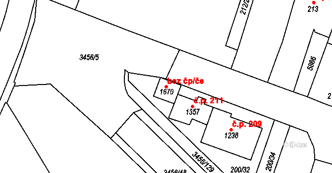 Hrušovany nad Jevišovkou 48433624 na parcele st. 1670 v KÚ Hrušovany nad Jevišovkou, Katastrální mapa