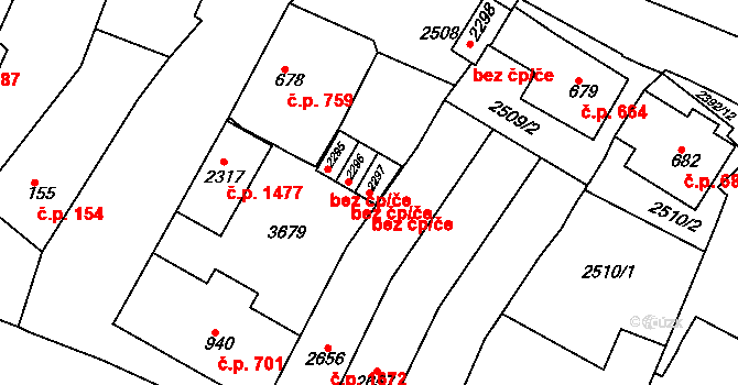 Rosice 49486624 na parcele st. 2297 v KÚ Rosice u Brna, Katastrální mapa