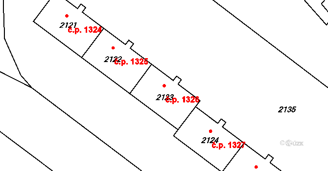 Poruba 1326, Ostrava na parcele st. 2123 v KÚ Poruba-sever, Katastrální mapa
