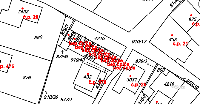 Lanškroun 39410625 na parcele st. 3554 v KÚ Lanškroun, Katastrální mapa