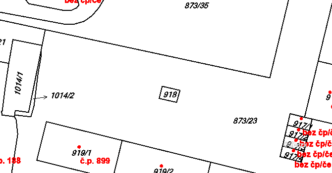 Nýřany 42053625 na parcele st. 918 v KÚ Nýřany, Katastrální mapa