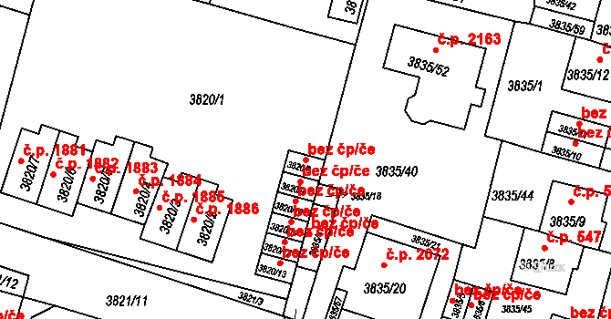 Litoměřice 47197625 na parcele st. 3820/8 v KÚ Litoměřice, Katastrální mapa