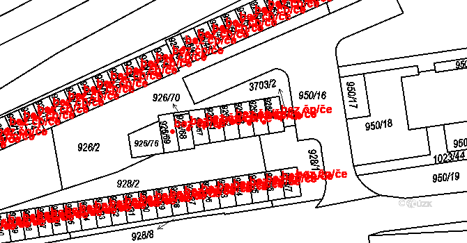 Holešov 48609625 na parcele st. 926/62 v KÚ Holešov, Katastrální mapa