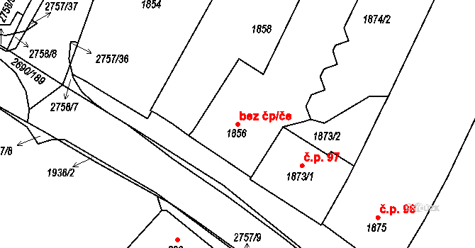 Bučovice 50095625 na parcele st. 1856 v KÚ Bučovice, Katastrální mapa