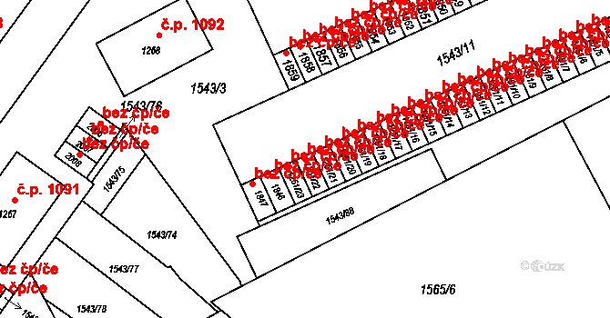 Rožnov pod Radhoštěm 39563626 na parcele st. 1251/22 v KÚ Rožnov pod Radhoštěm, Katastrální mapa