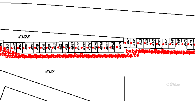 Karlovy Vary 39650626 na parcele st. 40/15 v KÚ Rybáře, Katastrální mapa