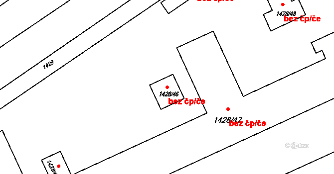 Bohumín 43977626 na parcele st. 1428/46 v KÚ Nový Bohumín, Katastrální mapa