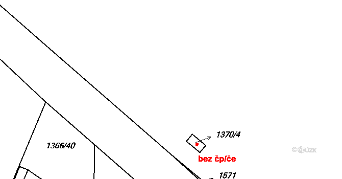 Broumov 44081626 na parcele st. 1370/4 v KÚ Broumov u Zadního Chodova, Katastrální mapa