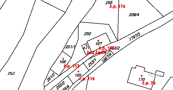 Bozkov 44735626 na parcele st. 471 v KÚ Bozkov, Katastrální mapa