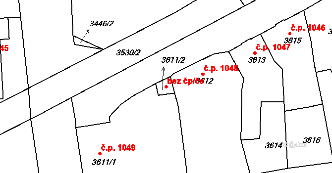 Česká Lípa 45898626 na parcele st. 3611/2 v KÚ Česká Lípa, Katastrální mapa