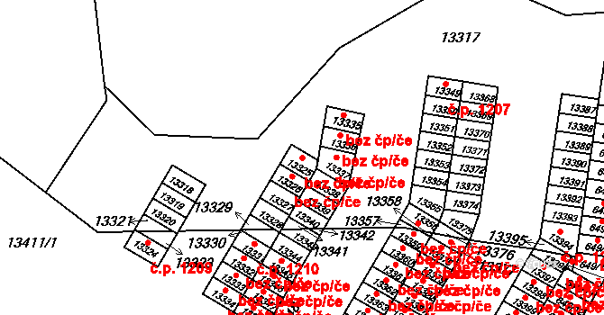 Plzeň 46349626 na parcele st. 13325 v KÚ Plzeň, Katastrální mapa