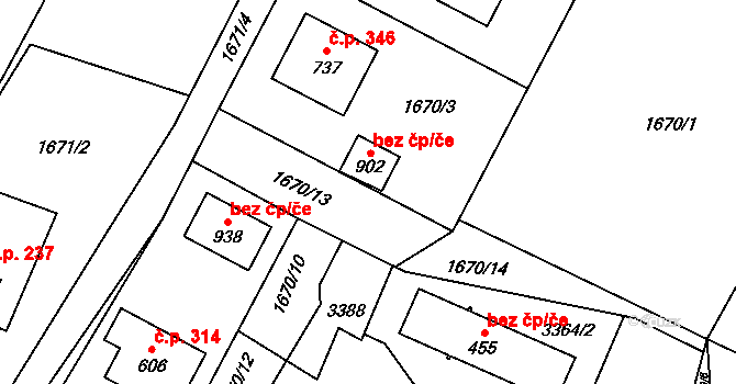 Písek 46604626 na parcele st. 902 v KÚ Písek u Jablunkova, Katastrální mapa