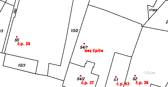 Nížkov 47217626 na parcele st. 54/1 v KÚ Nížkov, Katastrální mapa