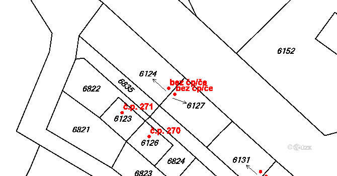 Šanov 47472626 na parcele st. 6124 v KÚ Šanov nad Jevišovkou, Katastrální mapa