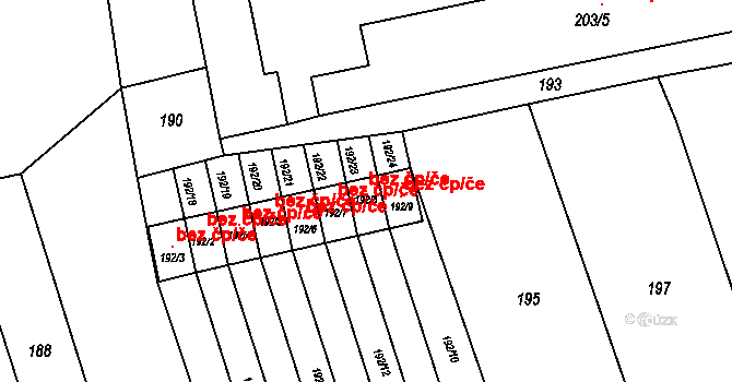 Cvrčovice 115265627 na parcele st. 192/8 v KÚ Cvrčovice u Pohořelic, Katastrální mapa