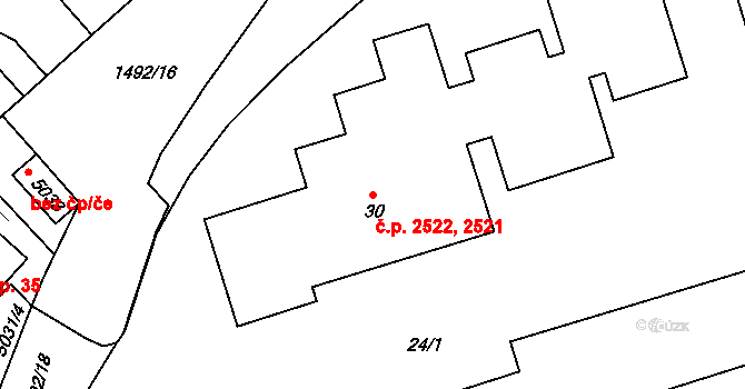 Kročehlavy 2521,2522, Kladno na parcele st. 30 v KÚ Kročehlavy, Katastrální mapa