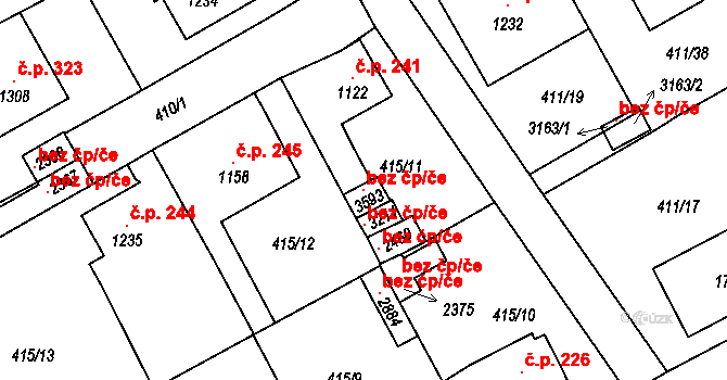 Český Krumlov 146920627 na parcele st. 3593 v KÚ Český Krumlov, Katastrální mapa