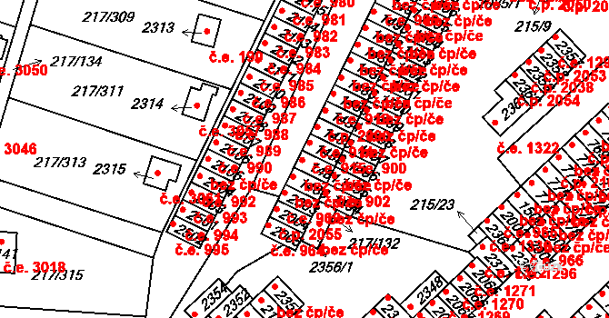 Sezimovo Ústí 916, Katastrální mapa