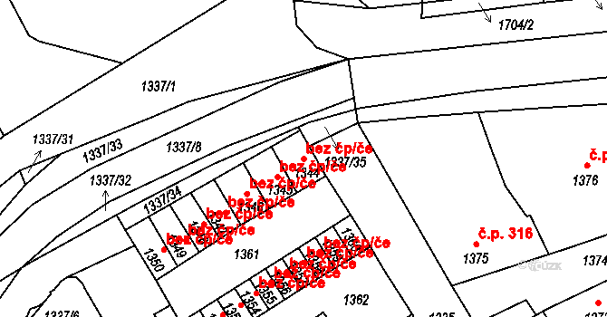 Valtice 40803627 na parcele st. 1344 v KÚ Valtice, Katastrální mapa