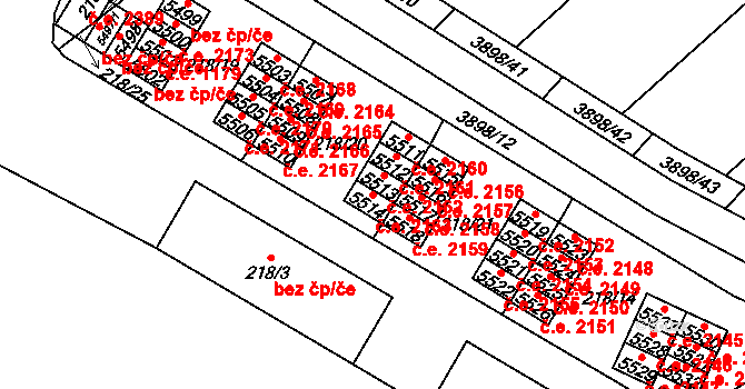 Řečkovice 2163, Brno na parcele st. 5514 v KÚ Řečkovice, Katastrální mapa